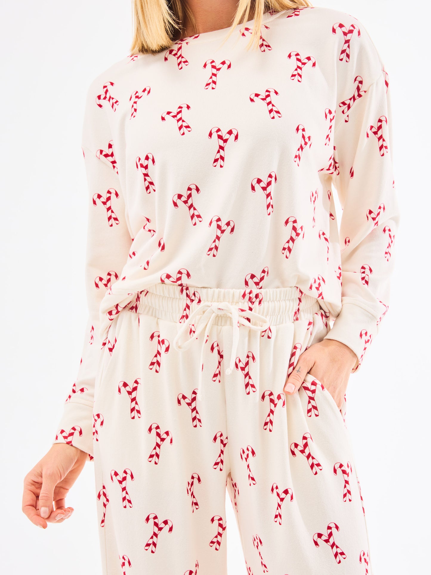 Sophie Wide Leg Pajama Set | Candy Canes