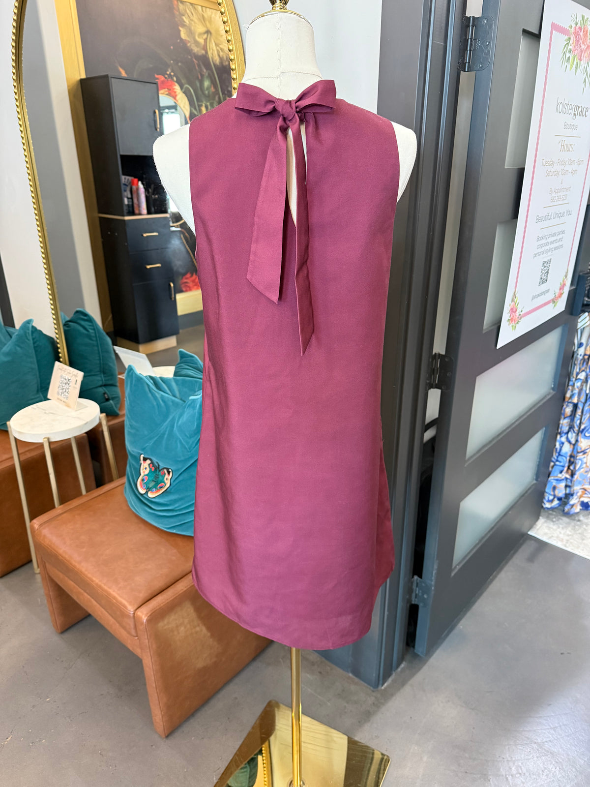 Maroon Sheath Dress