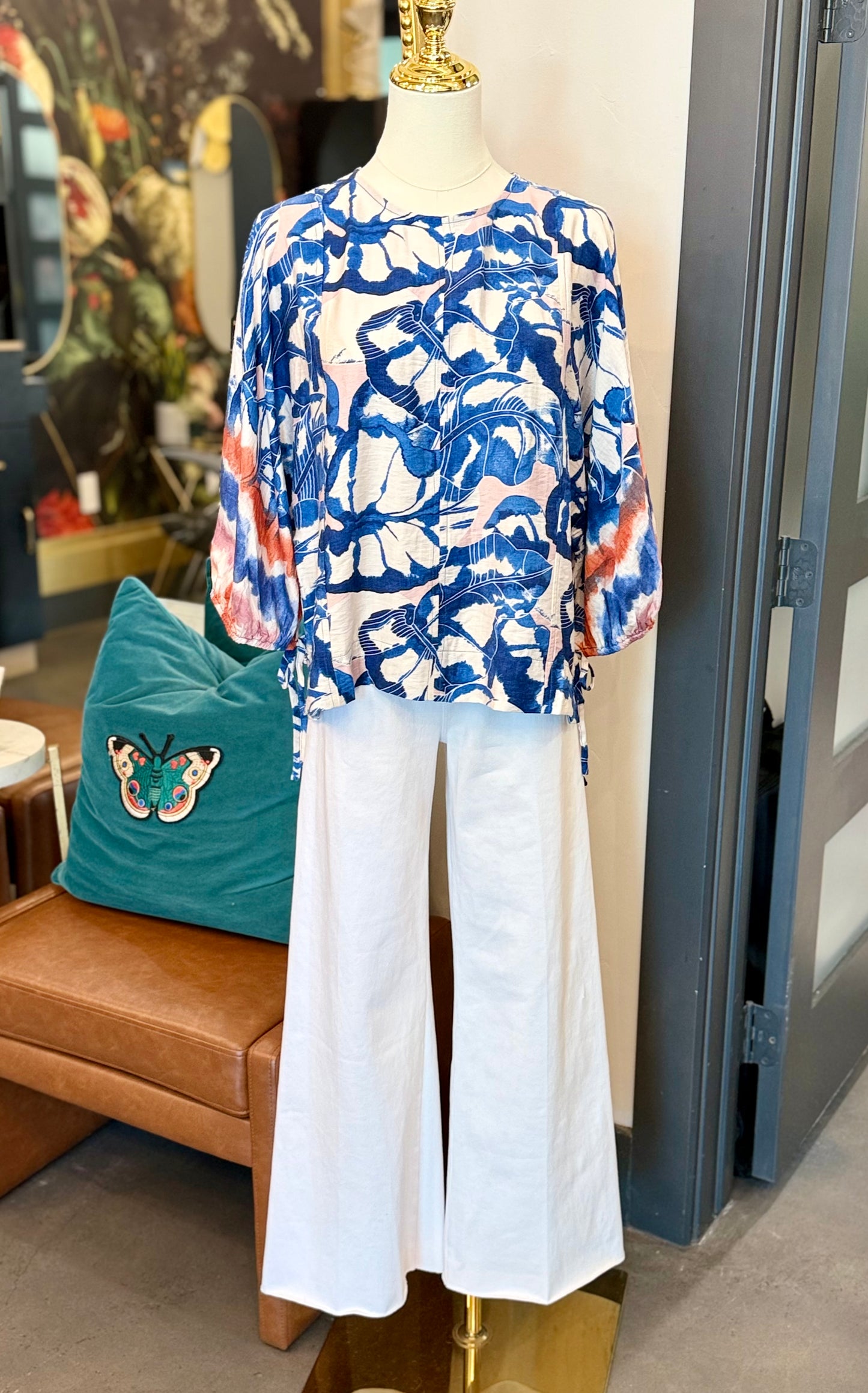 Sunset Indigo Top