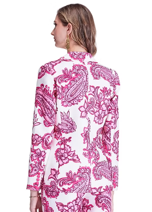 Berry Paisley Button Blazer by Jade