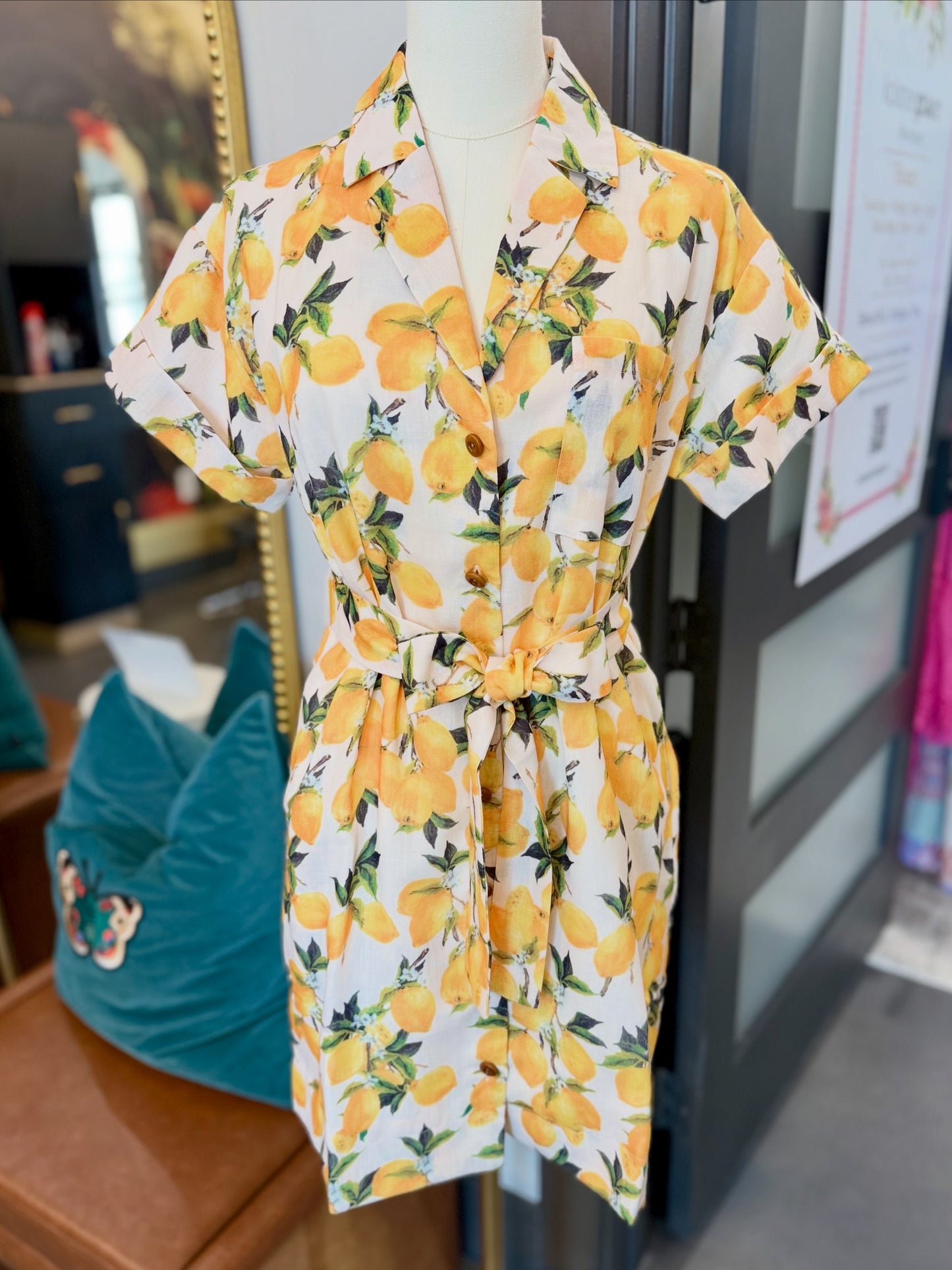 Lemon Grove Pocket Shirtdress