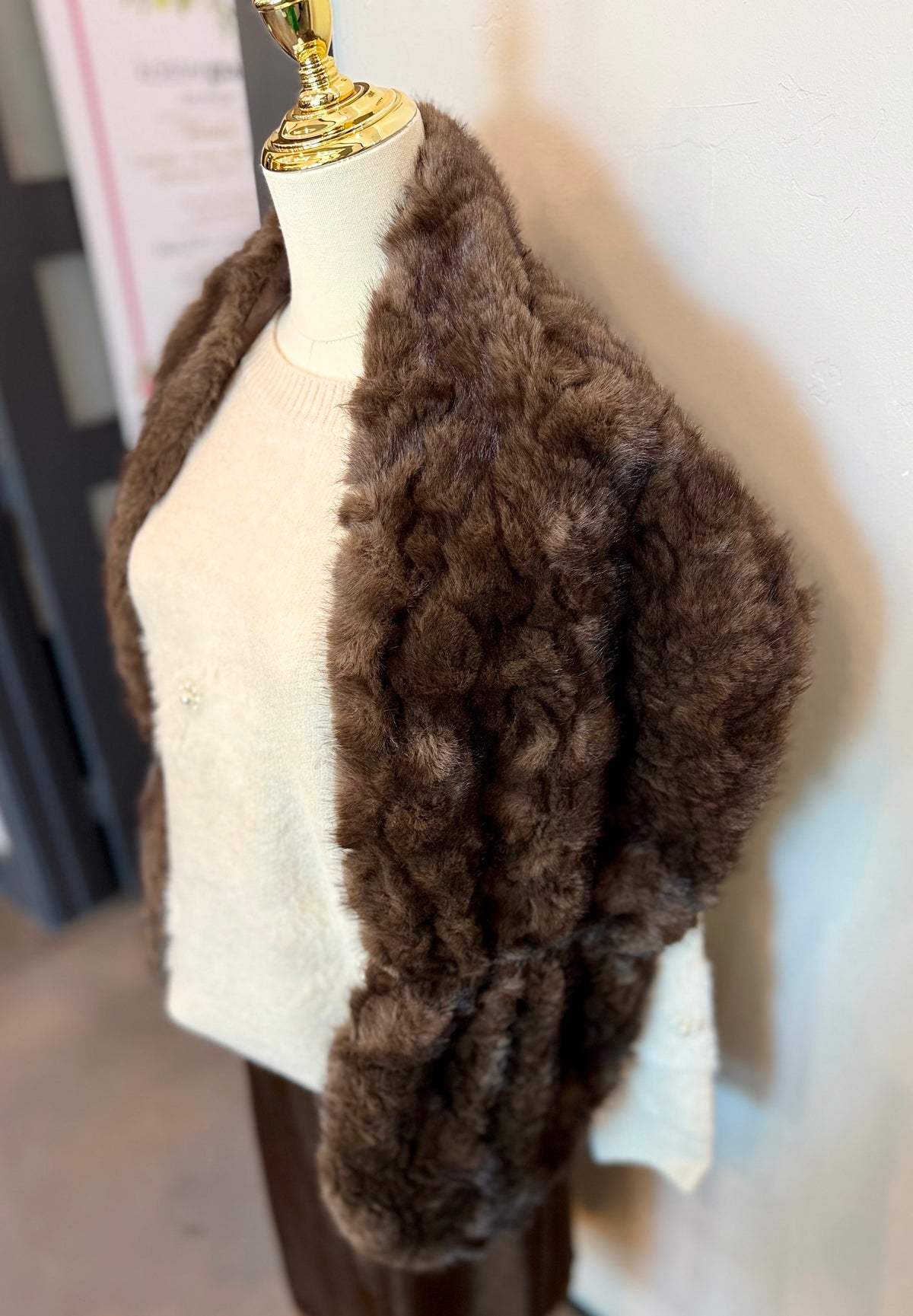 Faux Mink Wrap