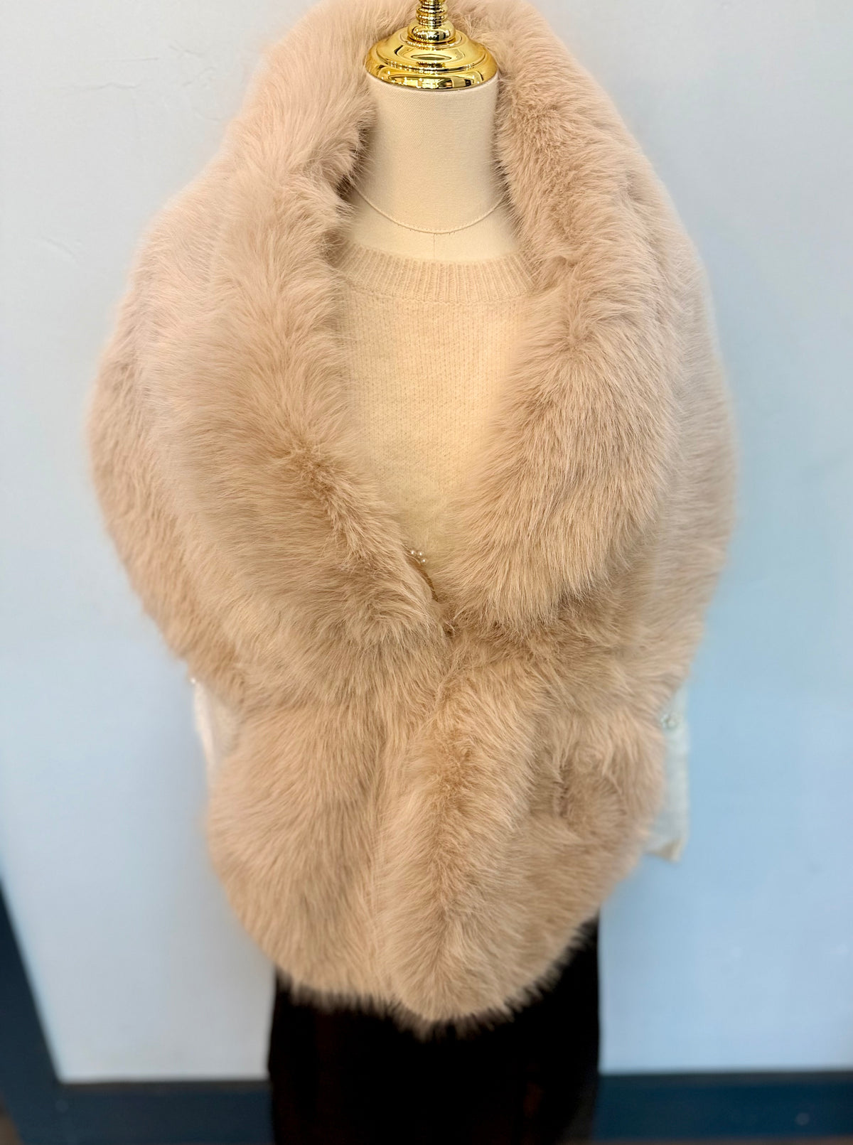Bone Colored Faux Fur