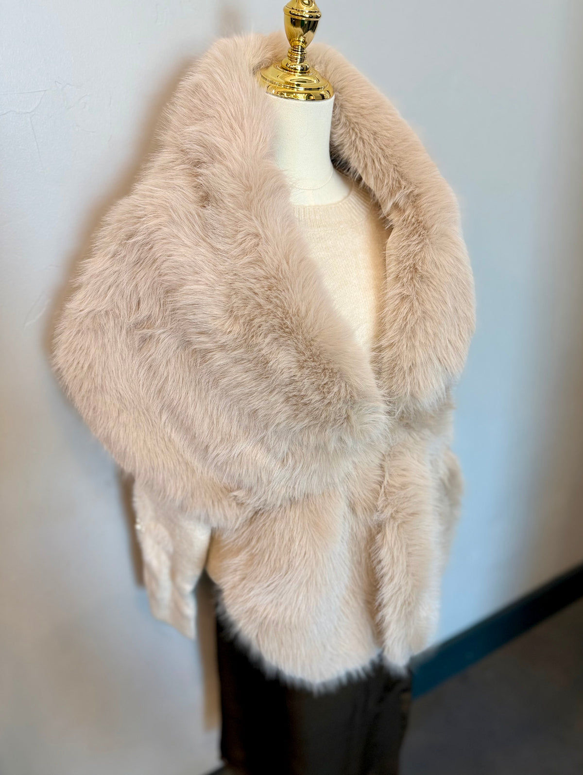 Bone Colored Faux Fur