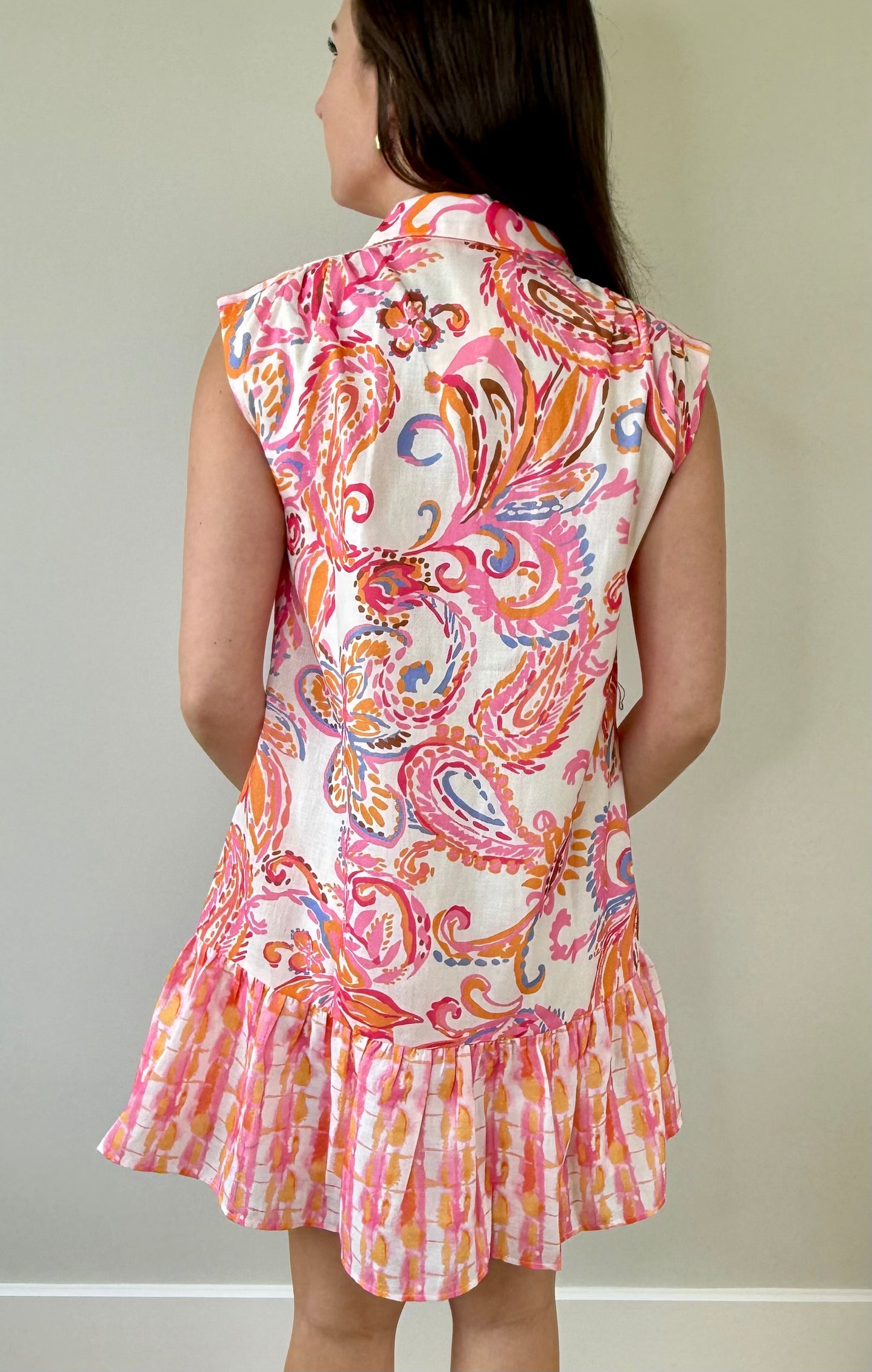 Carnival Paisley Contrast Shirtdress by Joy Joy
