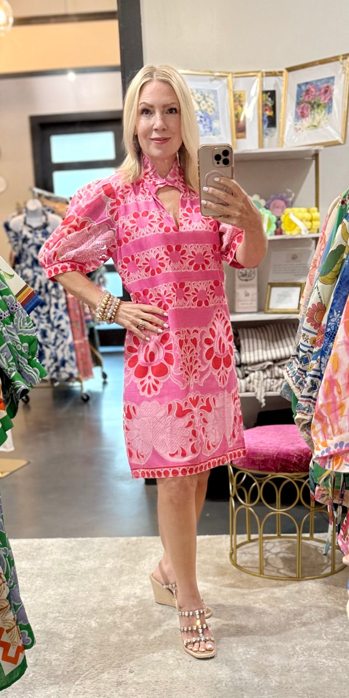 Pink Petal Lace Dress