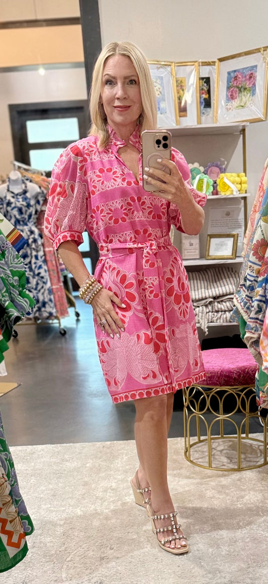 Pink Petal Lace Dress