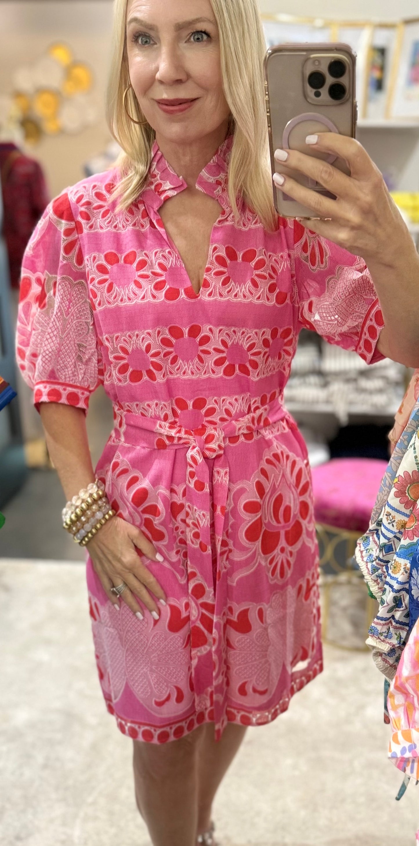 Pink Petal Lace Dress
