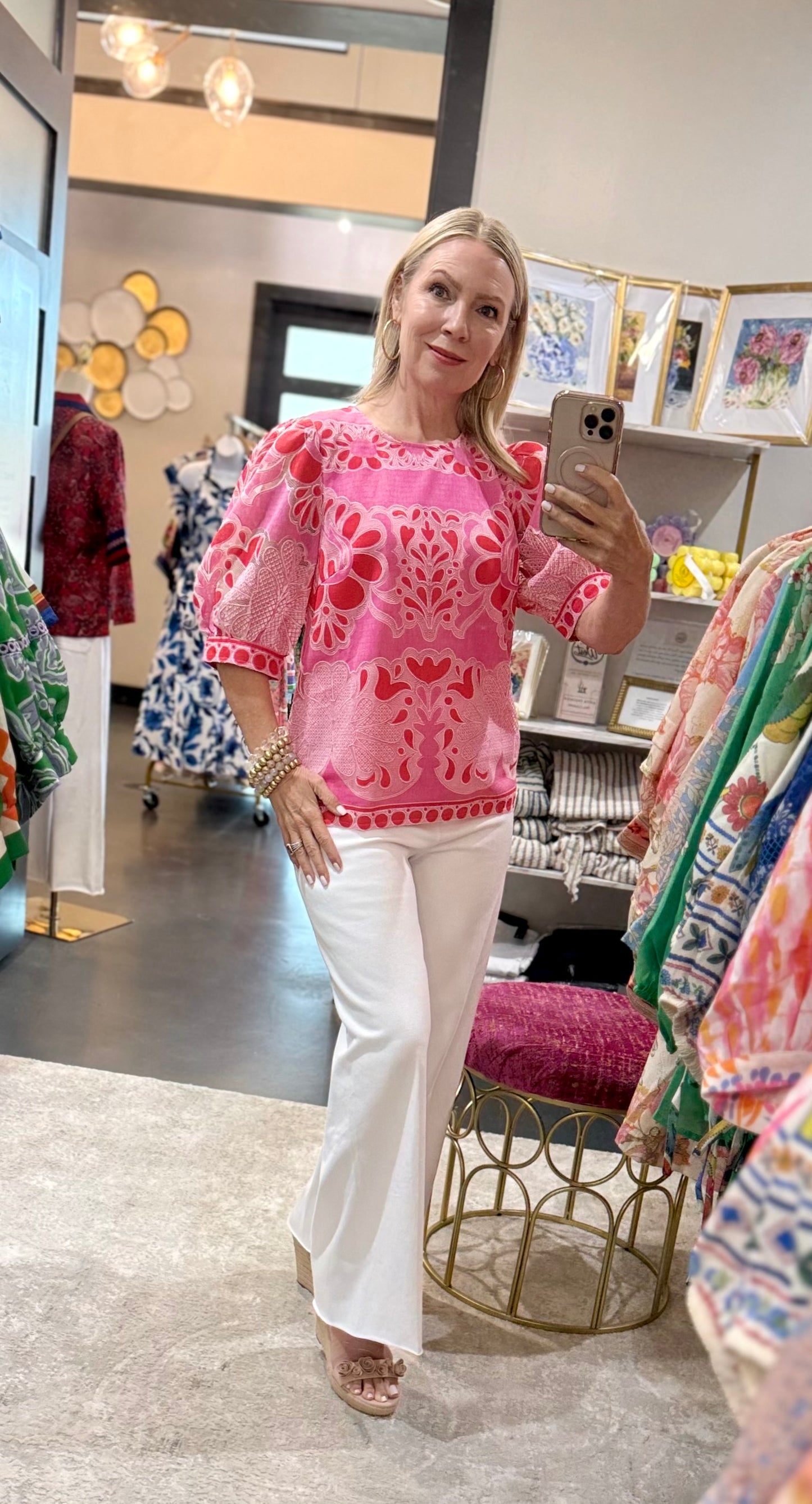 Pink Petal Lace Top
