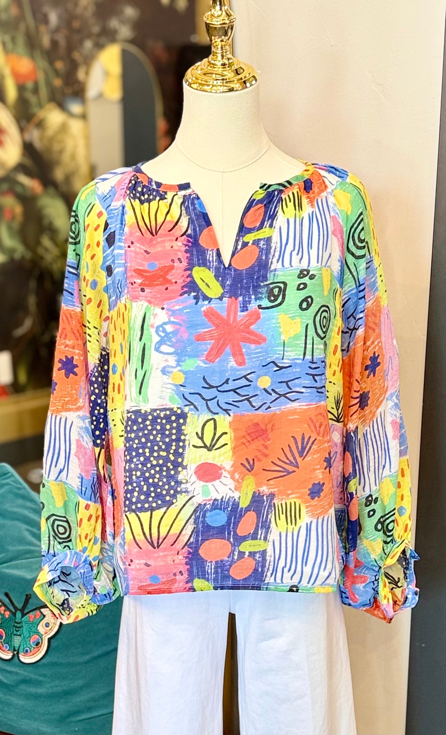 Painted Patchwork Top