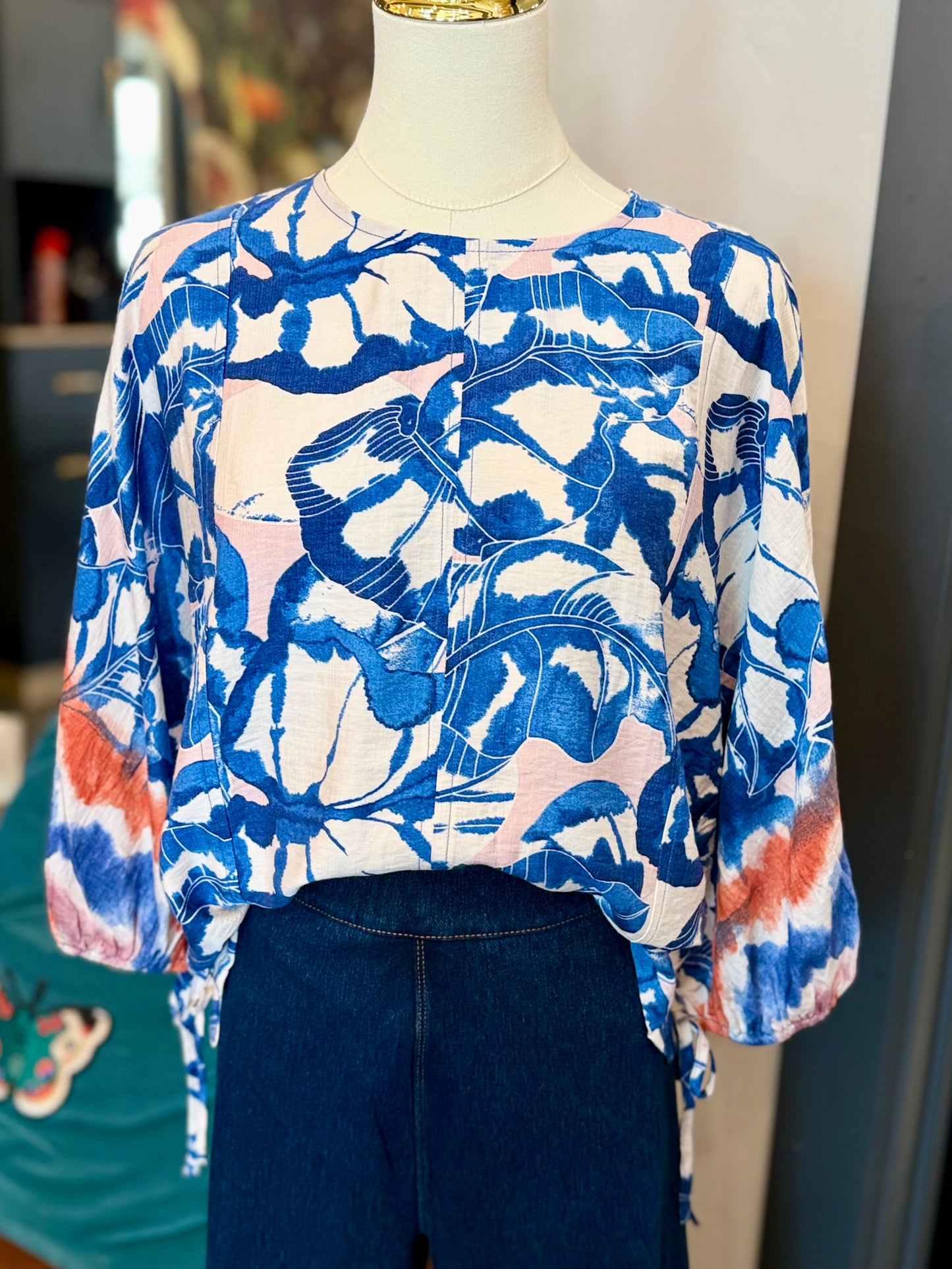 Sunset Indigo Top