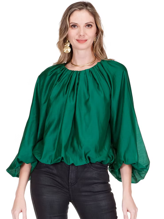 Balloon Top in Hunter Green