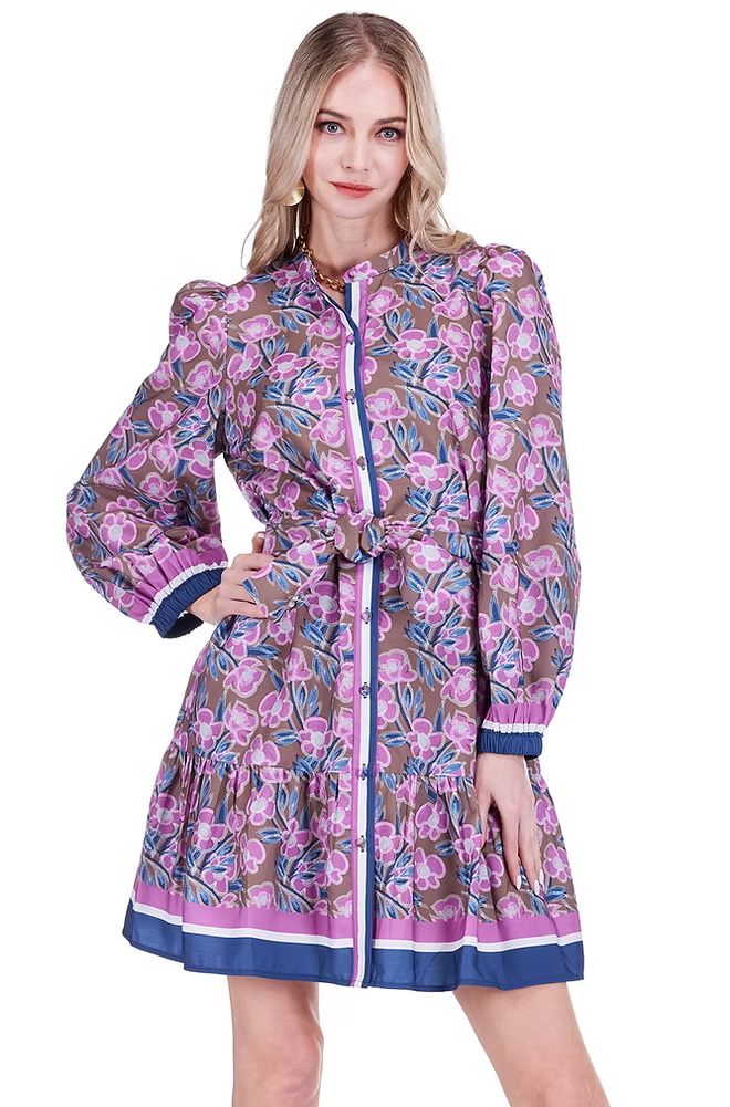 Rosewood Ruffle Hem Dress