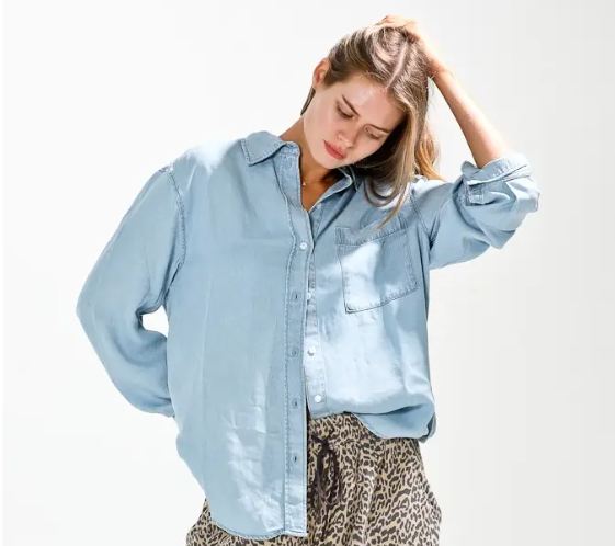 Light Denim Button Down Shirt