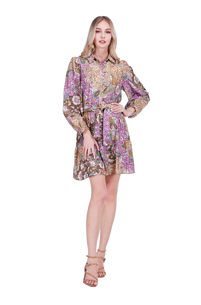 Plum Mosaic Dress by JoyJoy