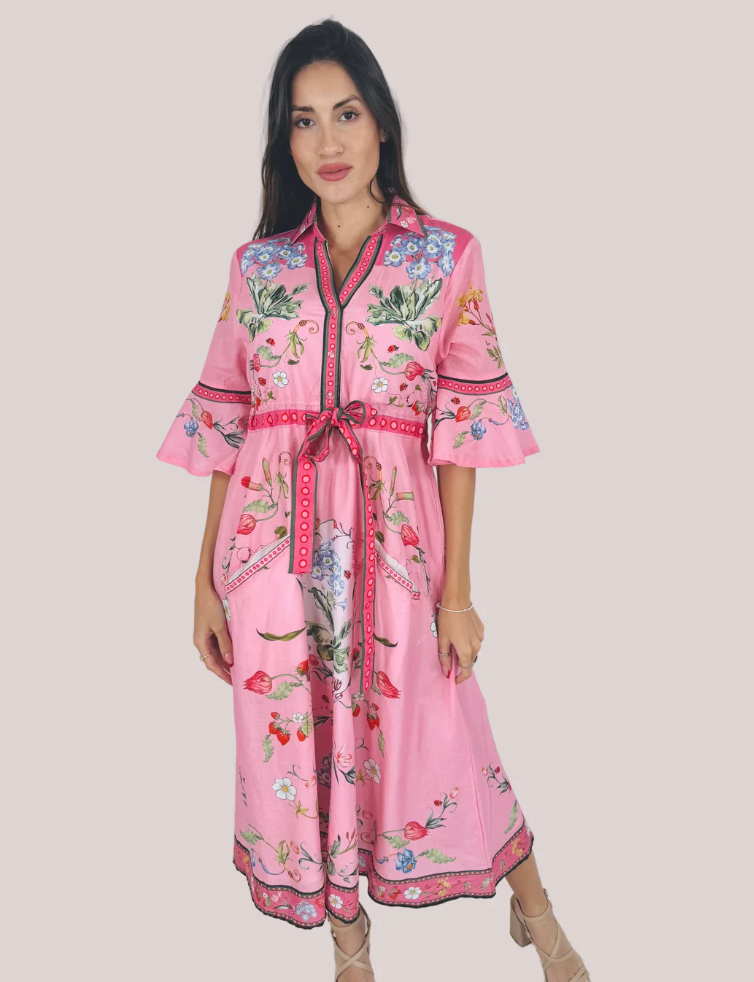 Cape Midi in Soiree Pink by Isla Payal