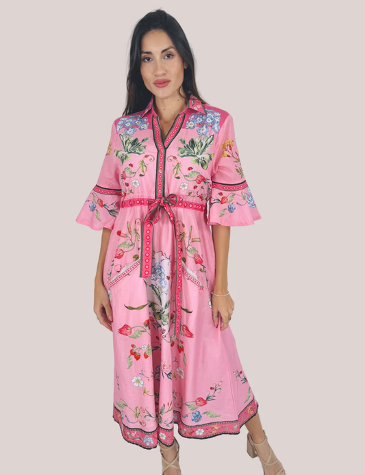 Cape Midi in Soiree Pink by Isla Payal
